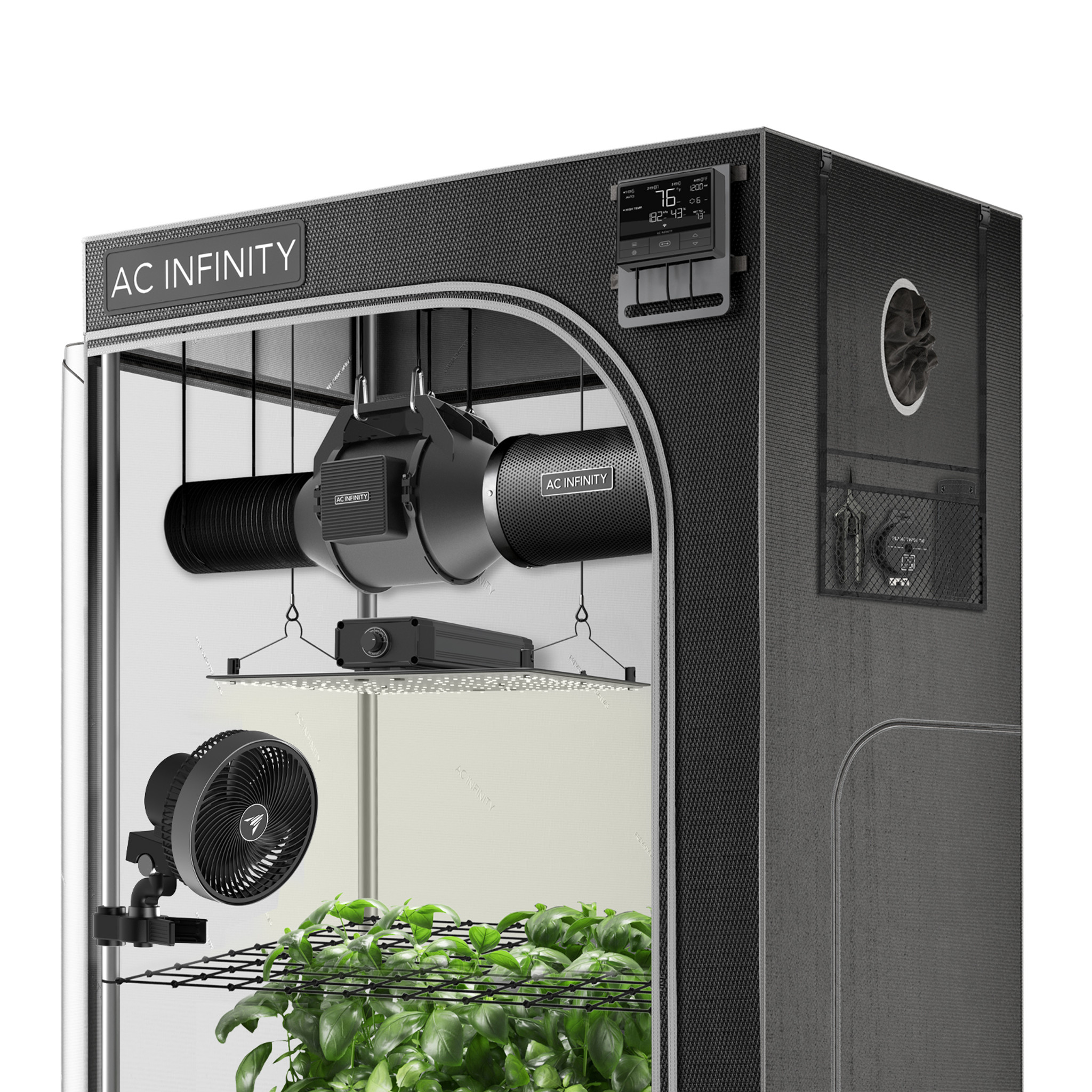 AC Infinity Advance Grow Zelt-System 90x90x180cm 240W 3-Pflanzen-Set